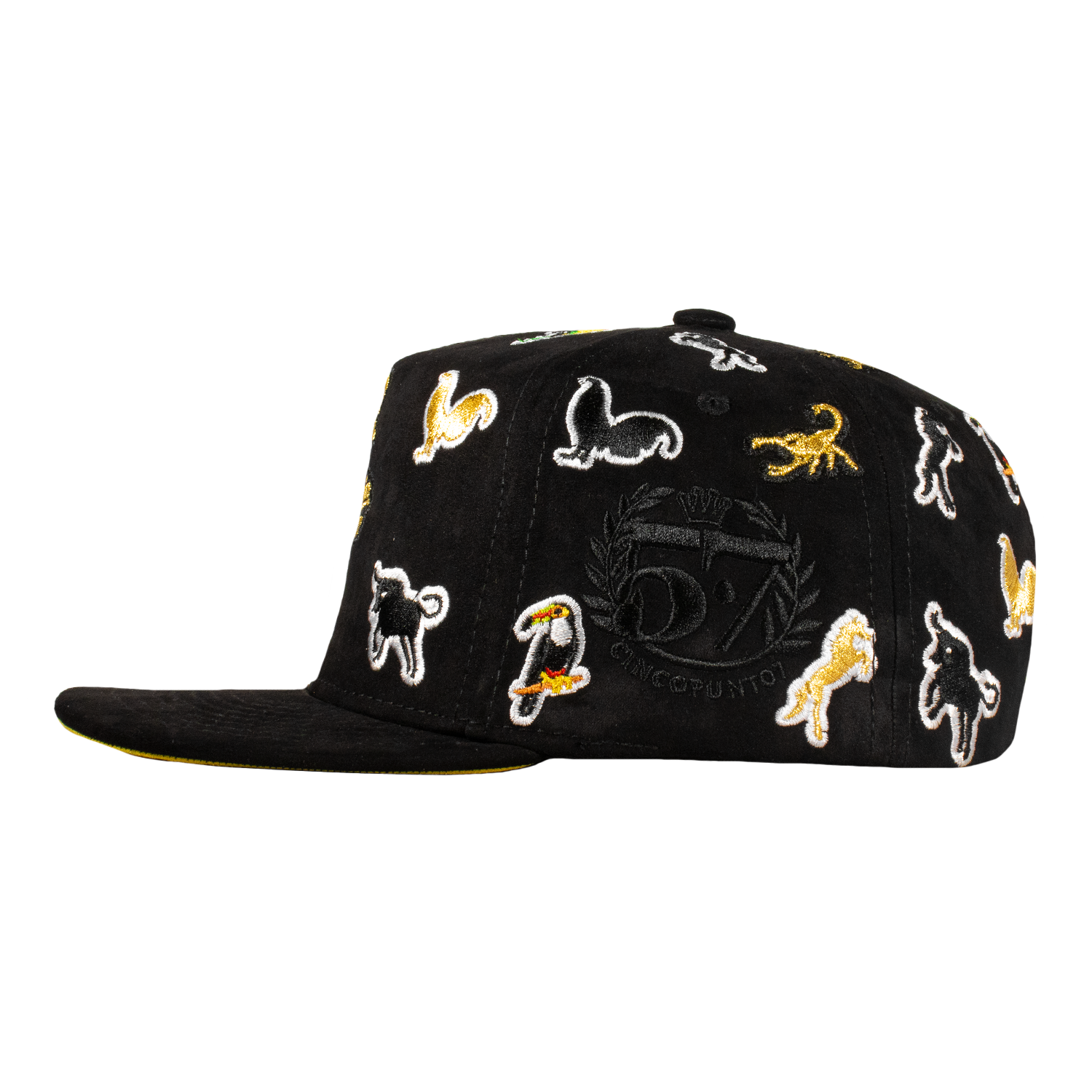 Animals Full Embroidery Black