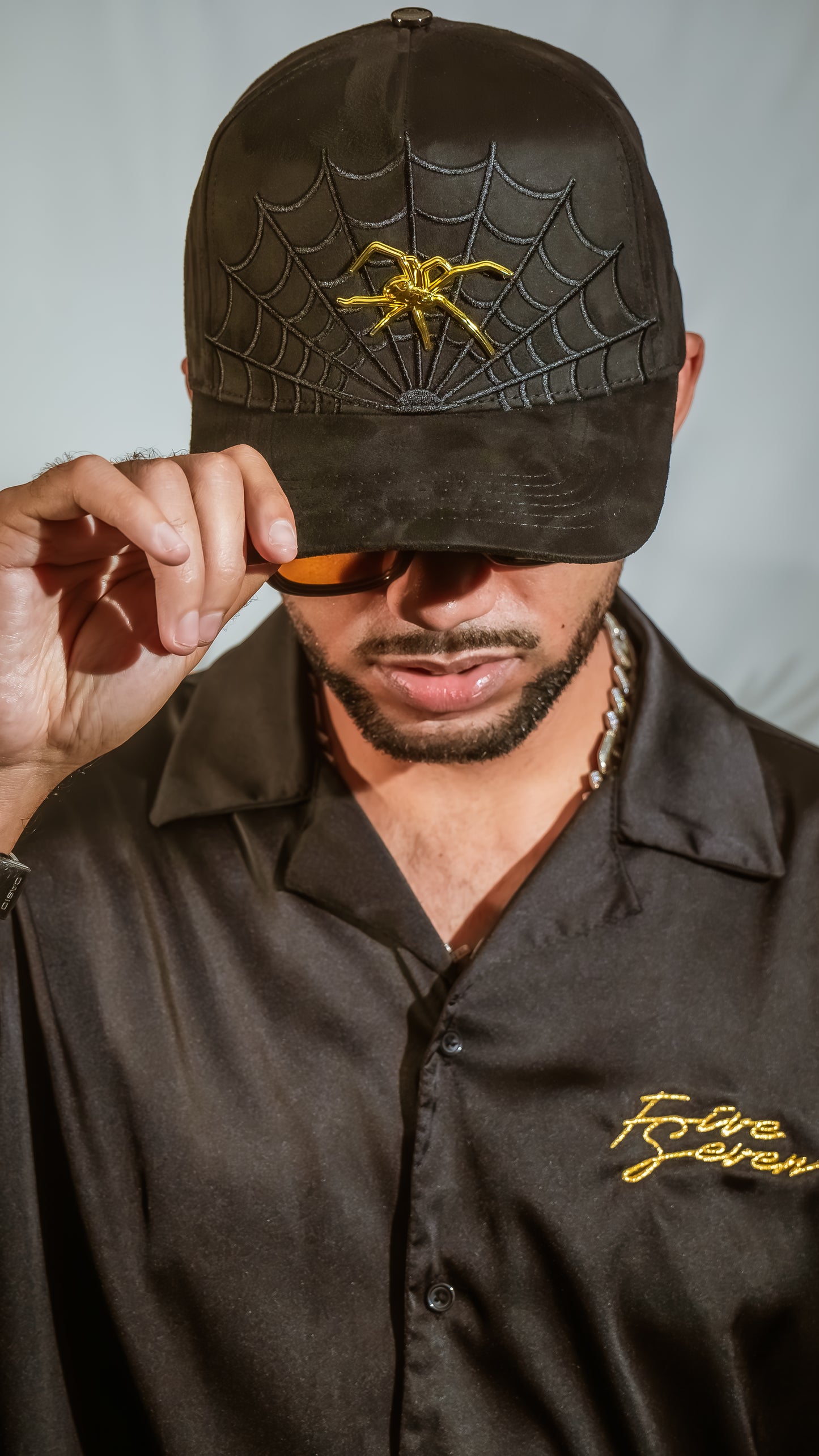 Gorra Metal Gold Spider Black & Grey cincopunto7