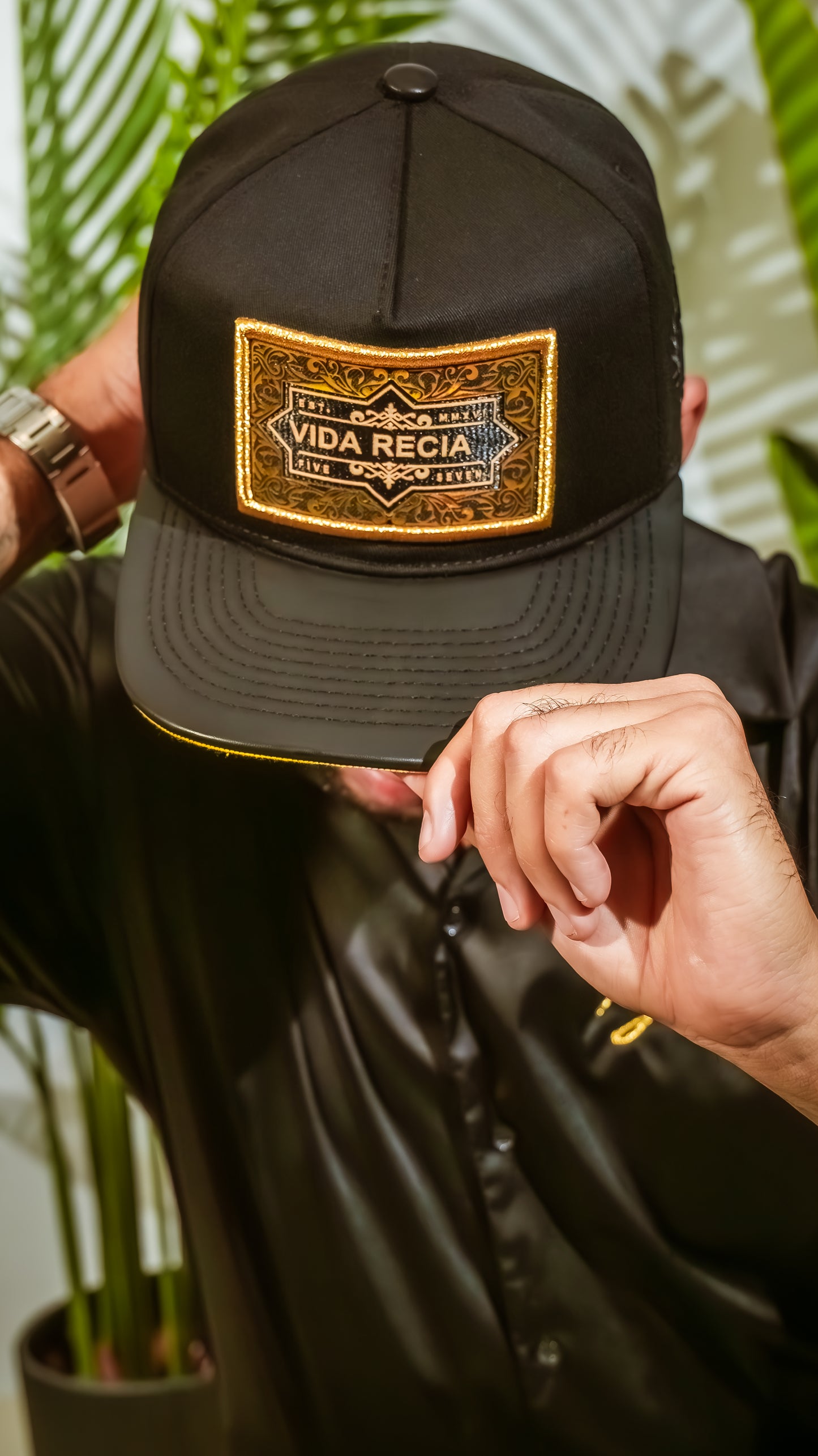 Gorra Parche Vida Recia black cincopunto7