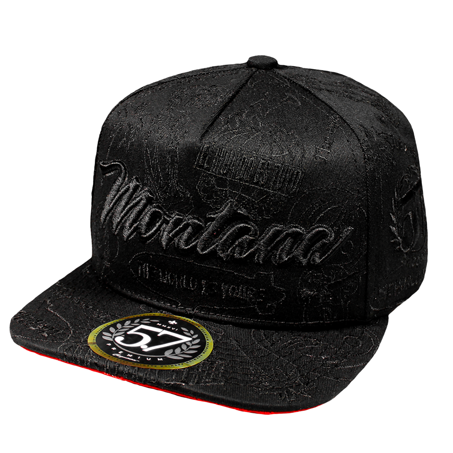 Montana Full Embroidery Black