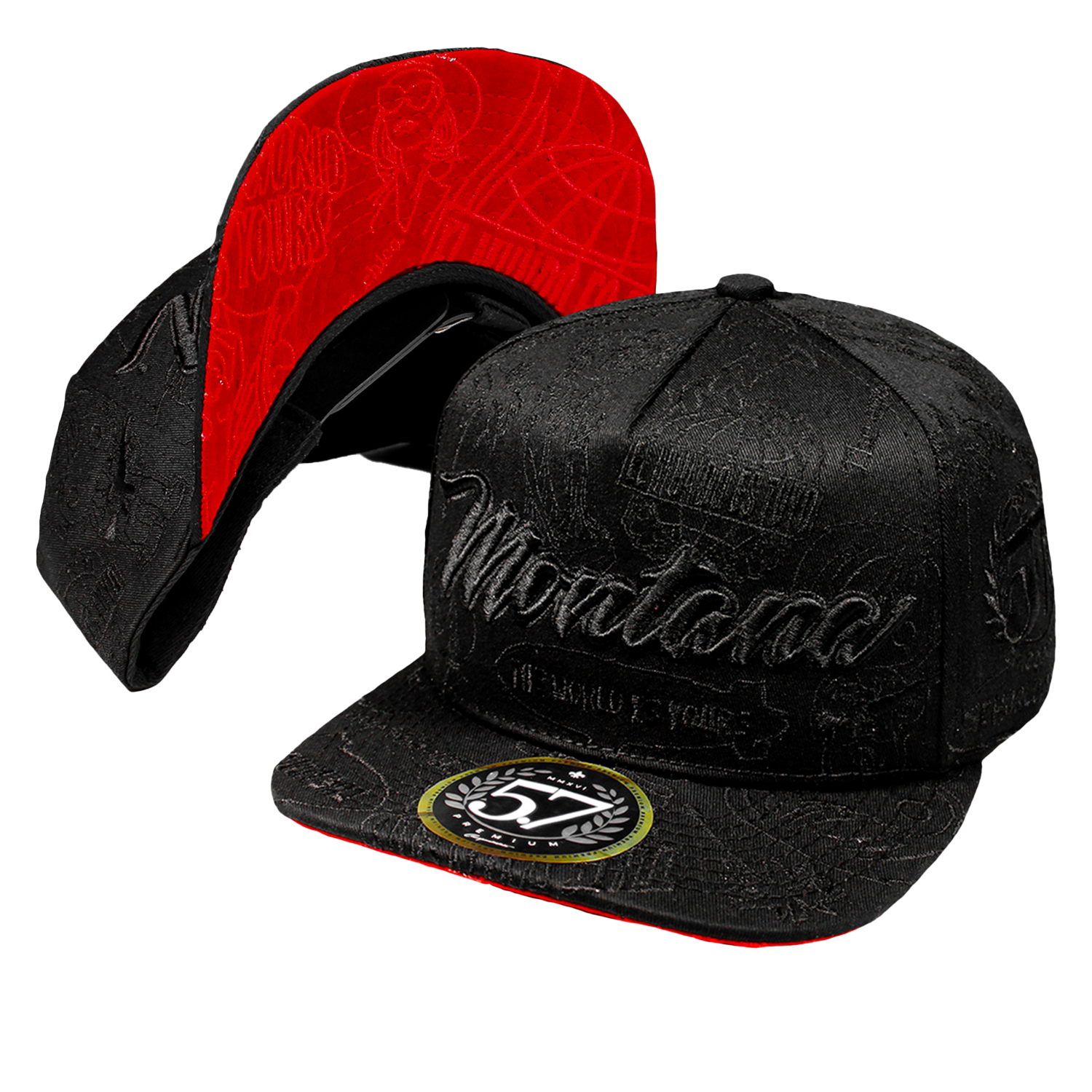 Montana Full Embroidery Black