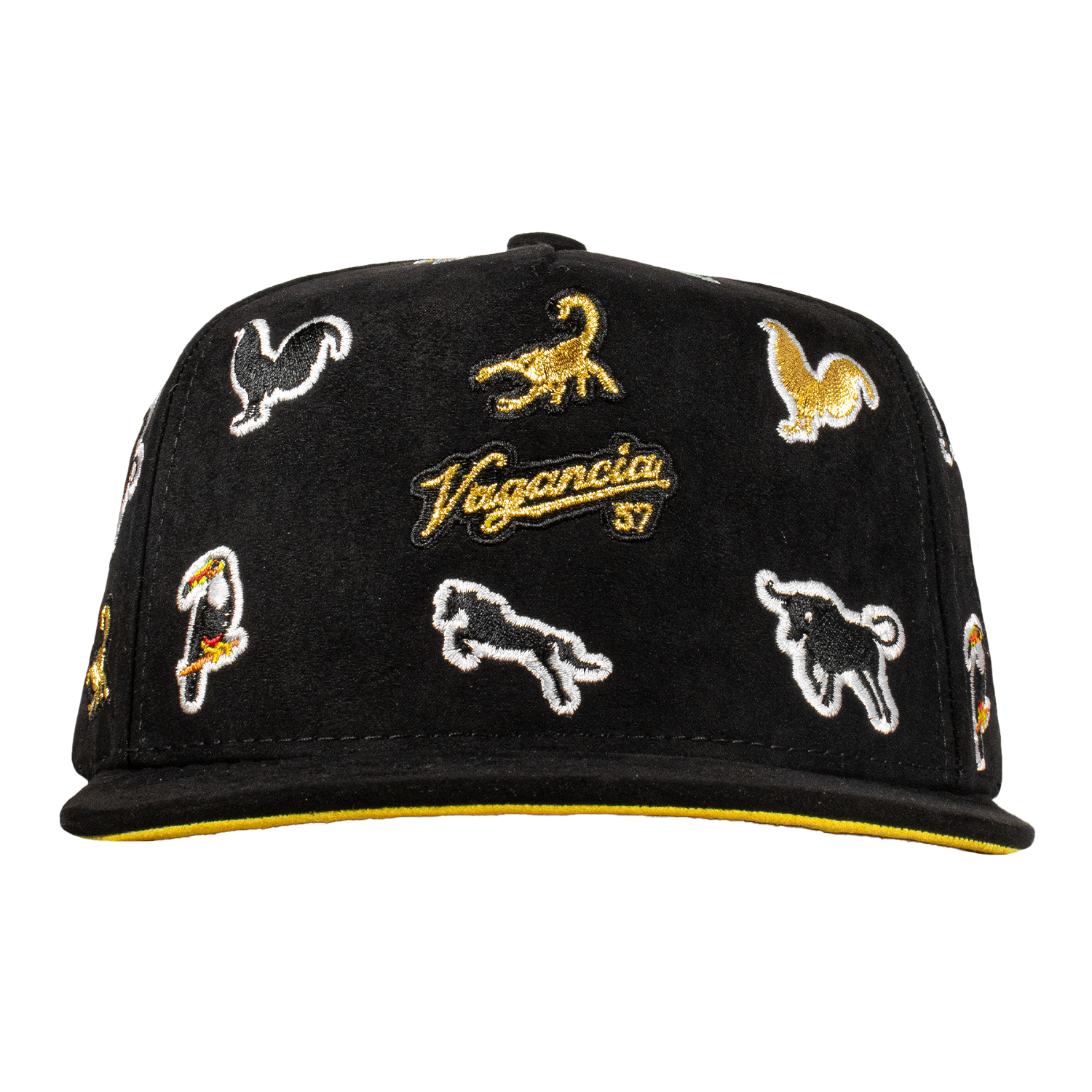 Animals Full Embroidery Black