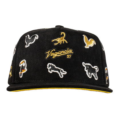 Animals Full Embroidery Black