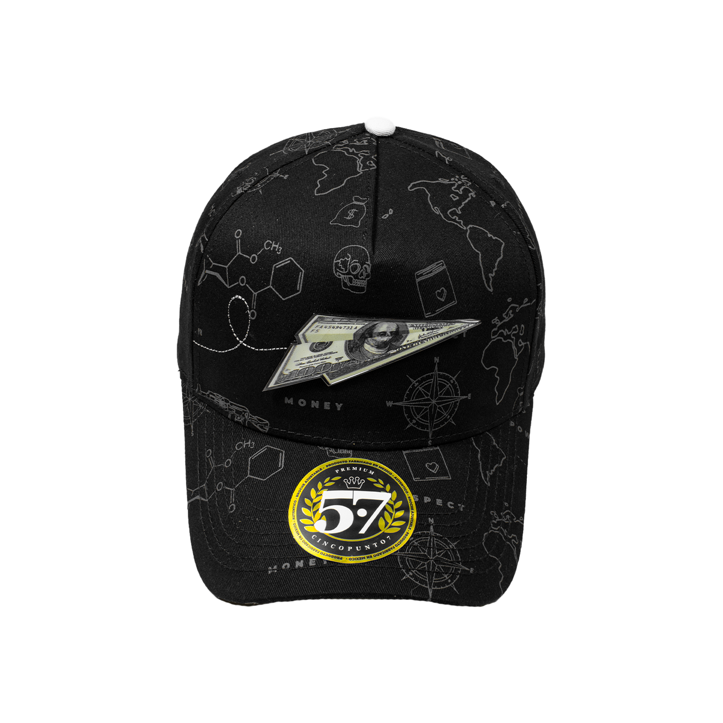 Paper Plane Full Print Black Curva