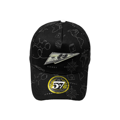Paper Plane Full Print Black Curva