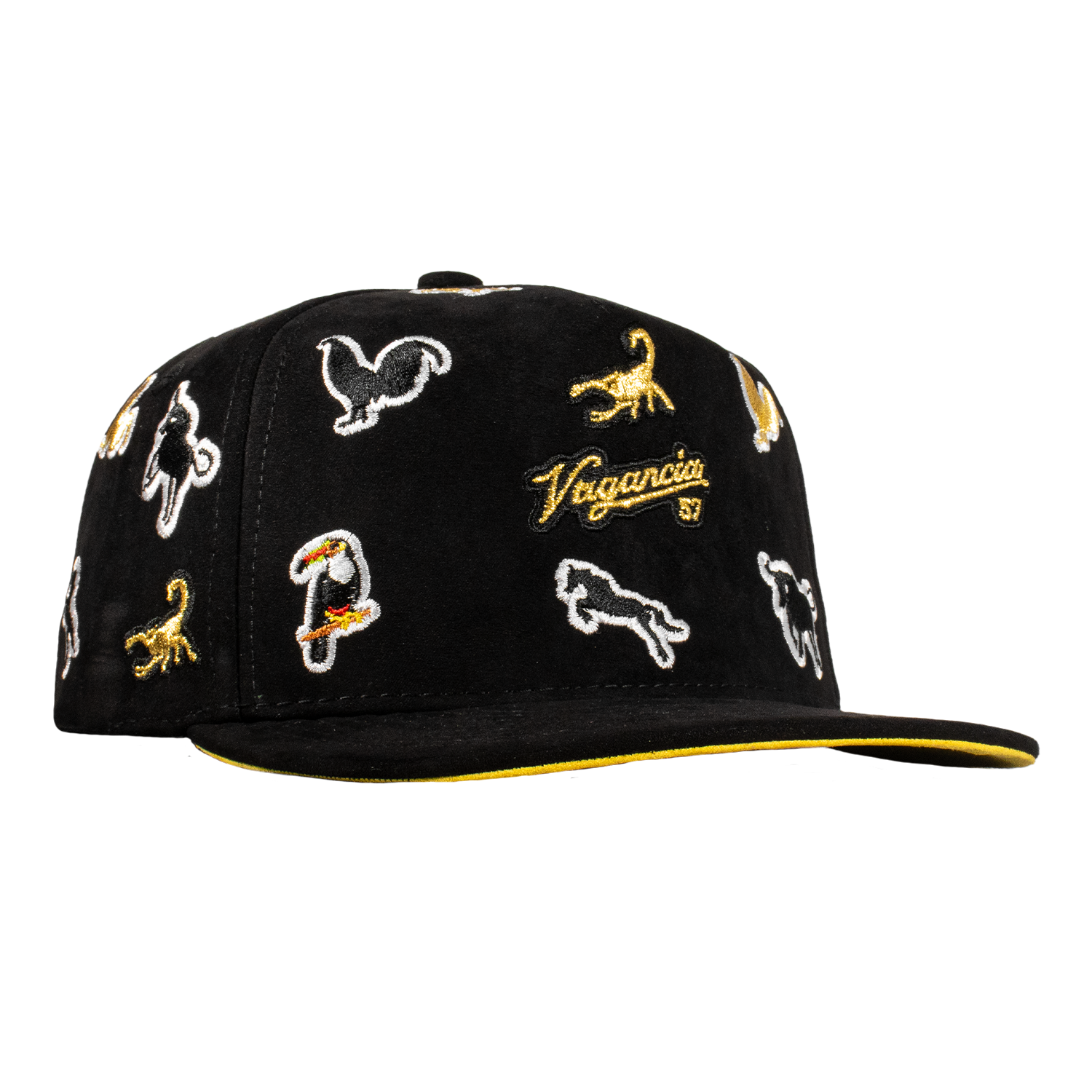 Animals Full Embroidery Black