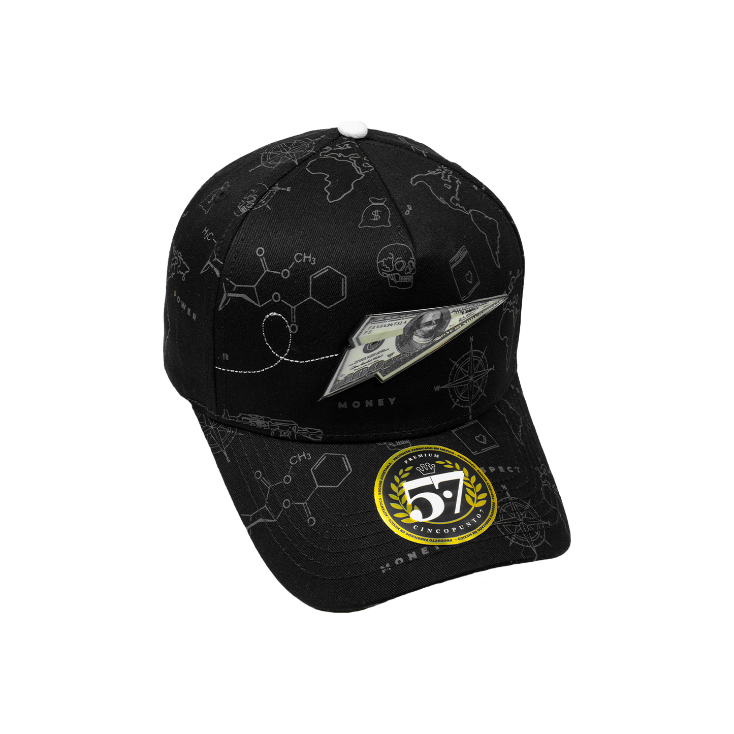 Paper Plane Full Print Black Curva