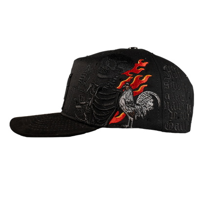 Gorra Skull Rooster Flames