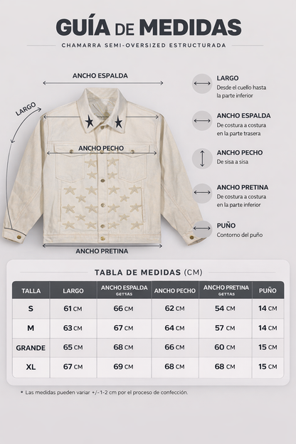 Chamarra Skull Star mezclilla
