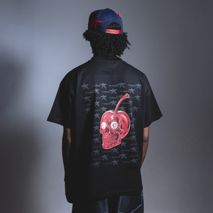 Playera Skull Star Cherry