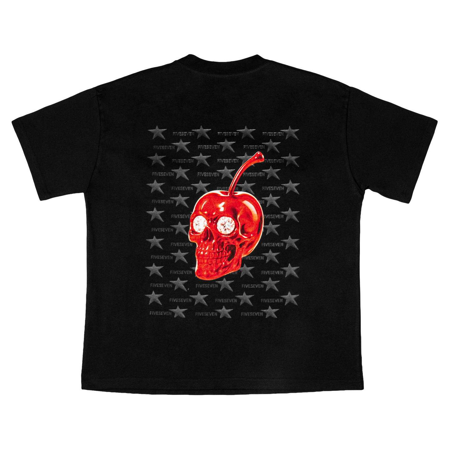 Playera Skull Star Cherry