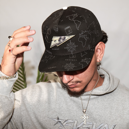 Paper Plane Full Print Black Curva