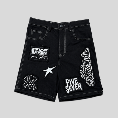 Short full embroidery black 32
