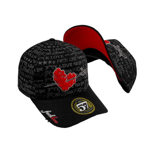Fake Love Fuck Love Airplane Heart Black - Cincopunto7