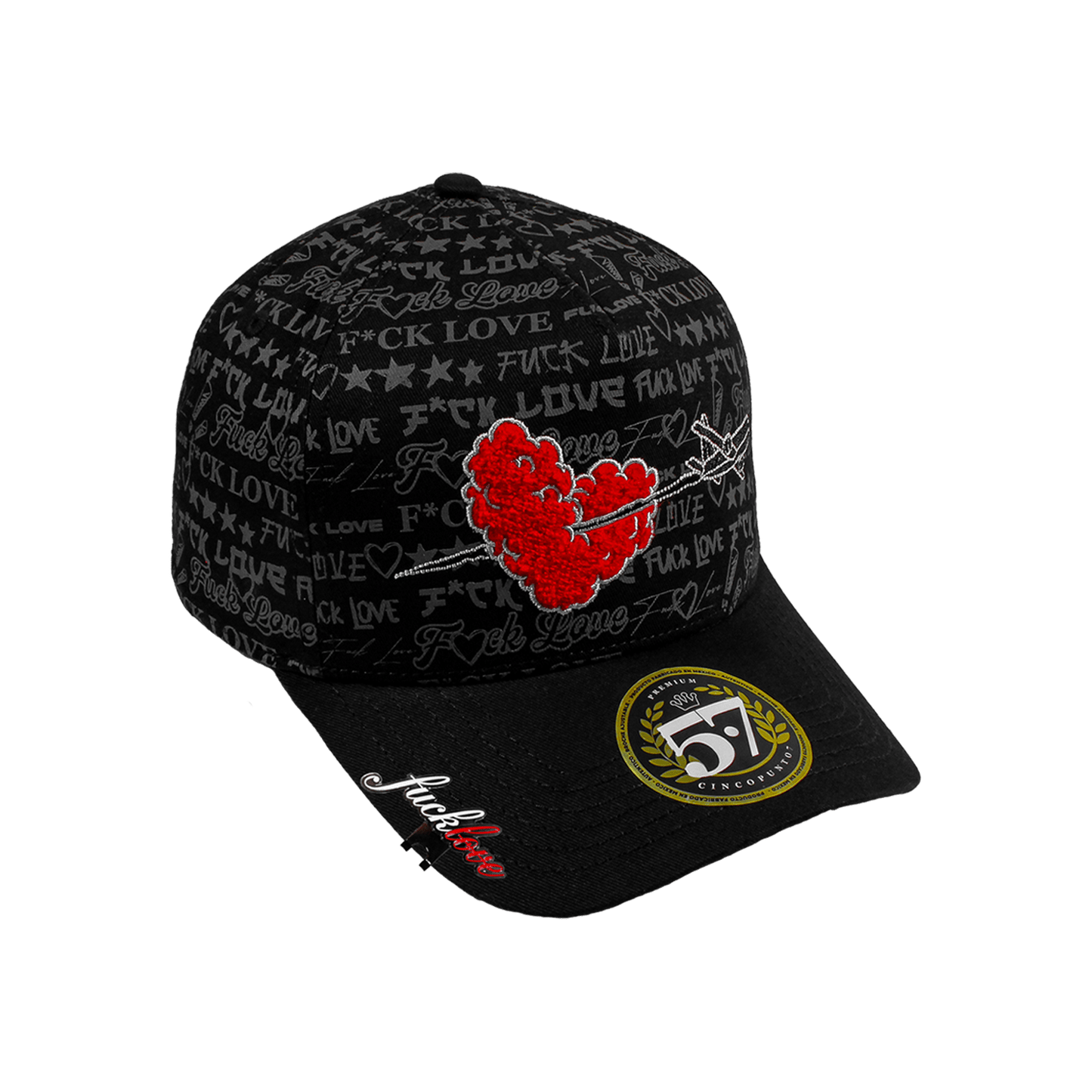 Fake Love Fuck Love Airplane Heart Black - Cincopunto7