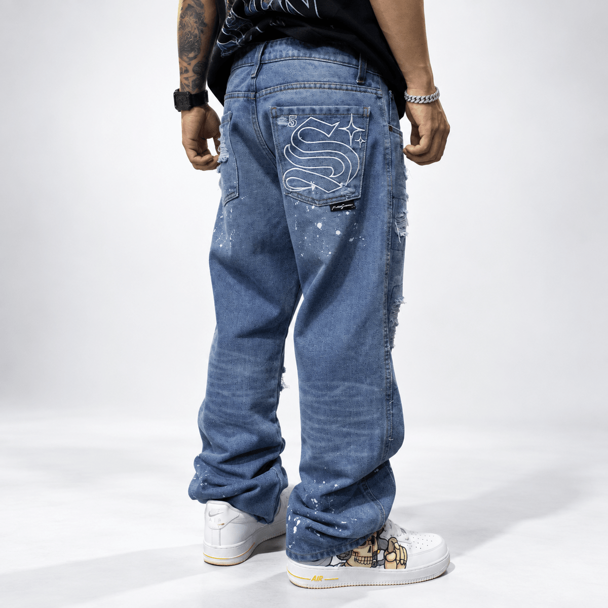Jeans FVSVN Blue Destroyer Straight - Cincopunto7