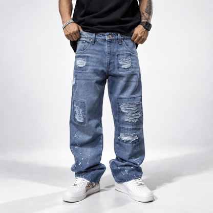 Jeans FVSVN Blue Destroyer Straight - Cincopunto7