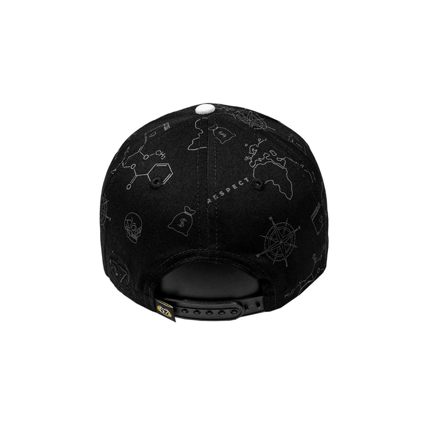 Paper Plane Full Print Black Curva - Cincopunto7