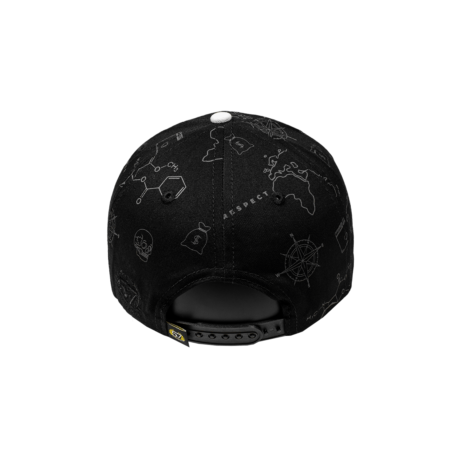 Paper Plane Full Print Black Curva - Cincopunto7