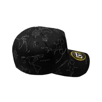 Paper Plane Full Print Black Curva - Cincopunto7