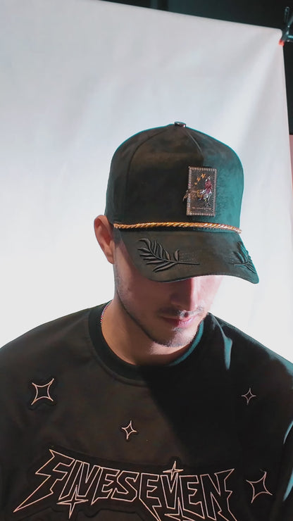 Gorra Carta Gallo Guirnaldas Black