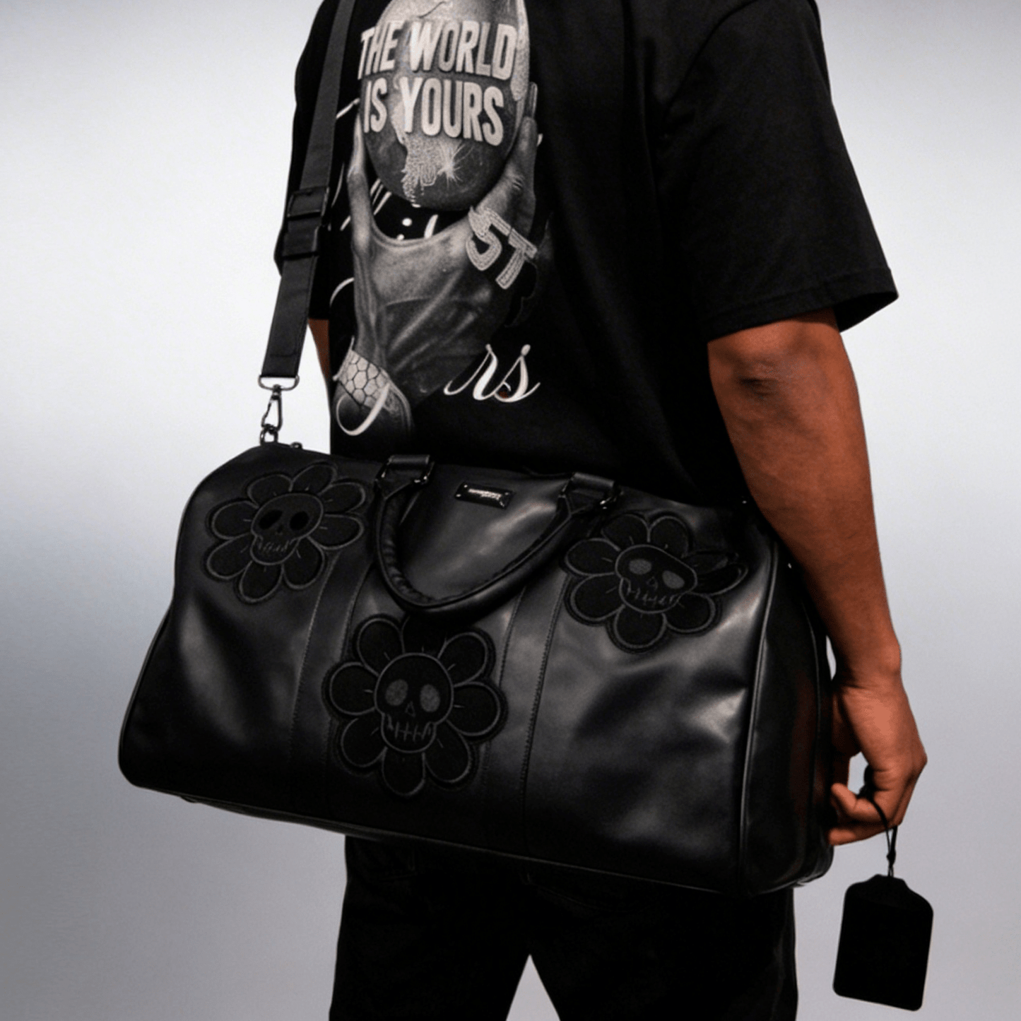 Sidebag Flower Skull Extra Grande - Cincopunto7