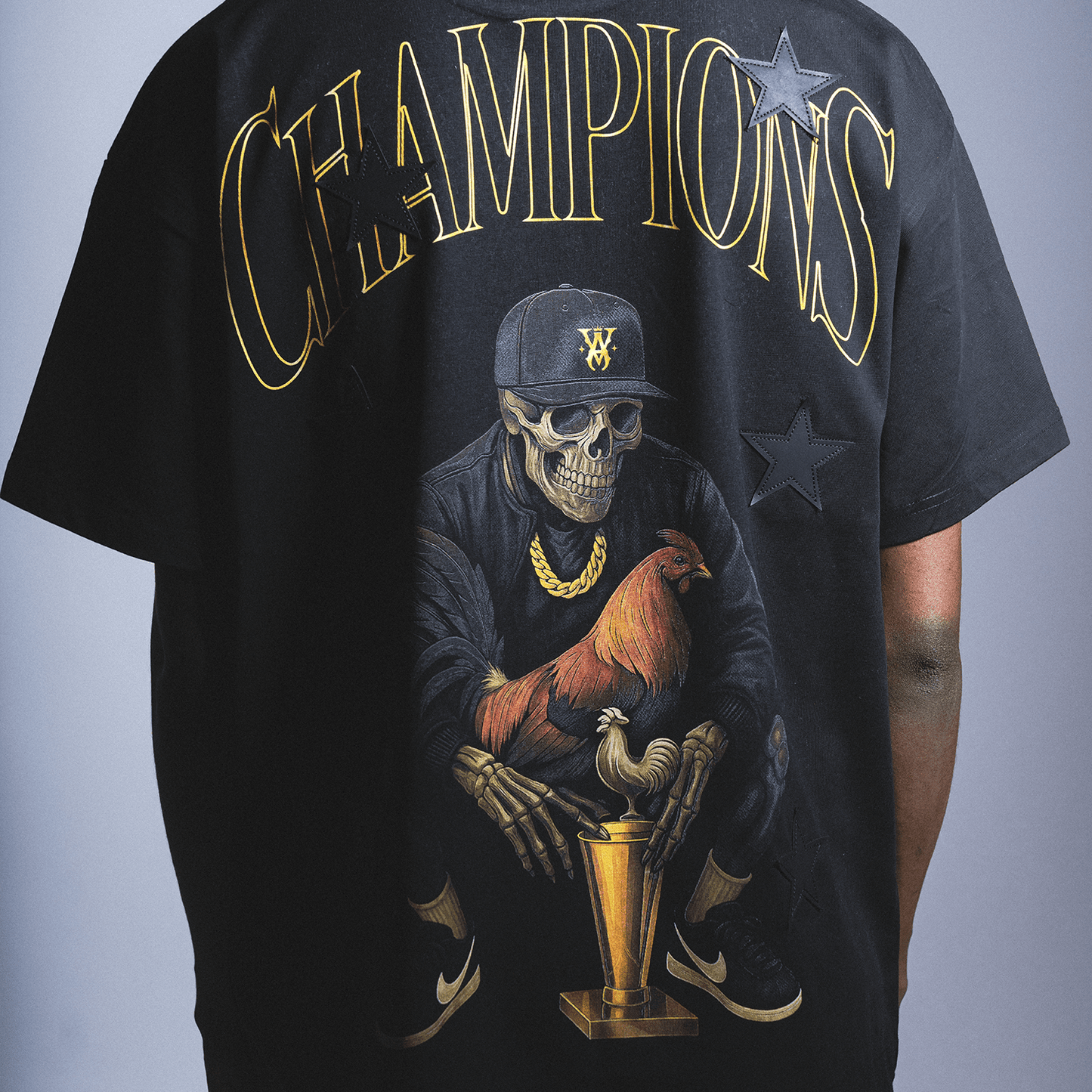 T-shirt Champions Skull Rooster - Cincopunto7