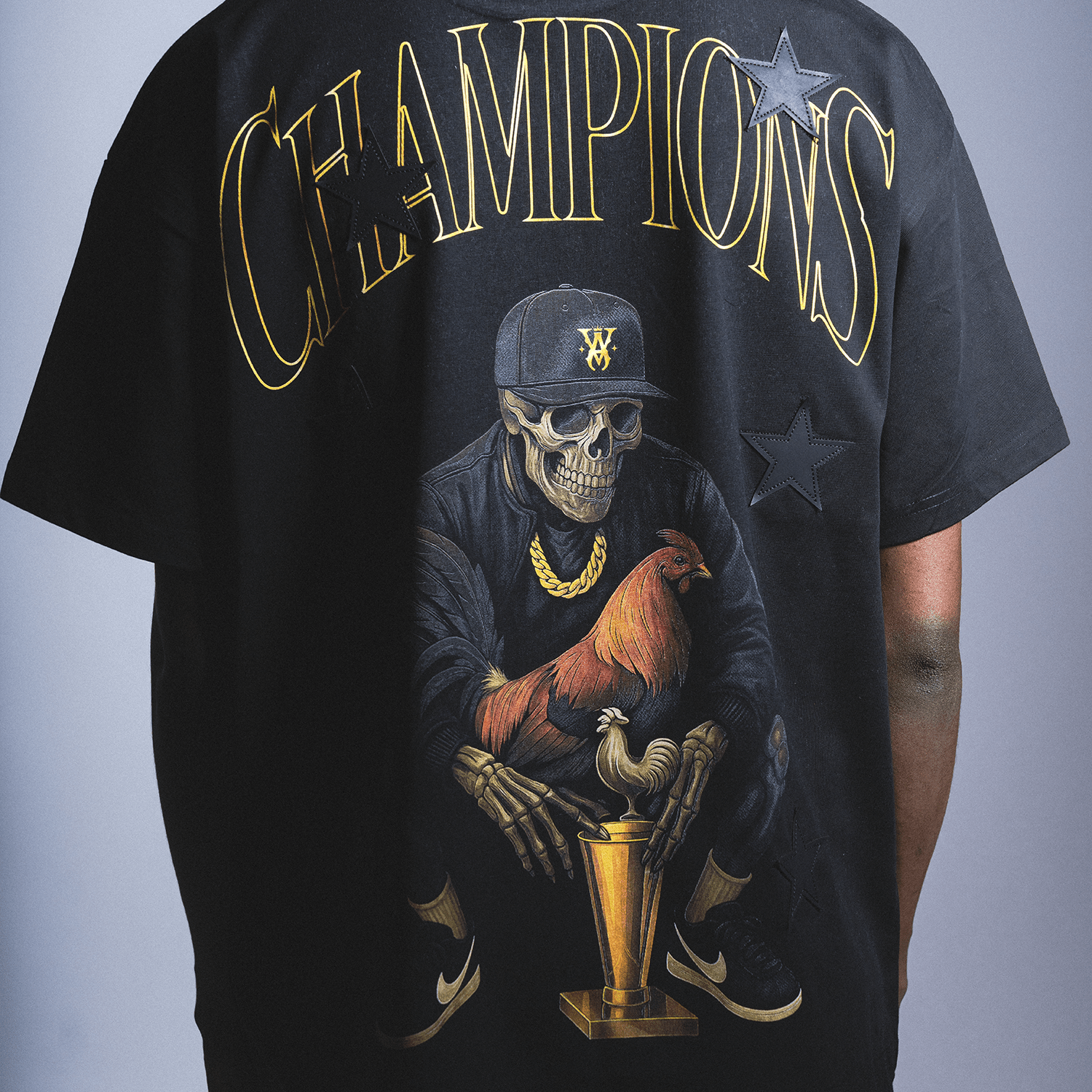 T-shirt Champions Skull Rooster - Cincopunto7
