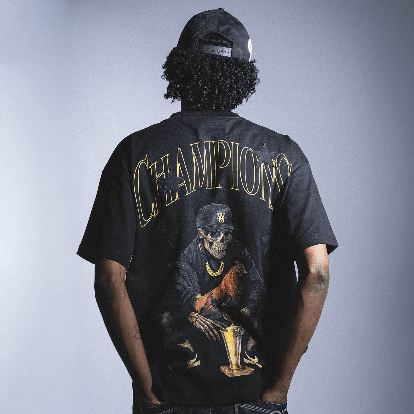 T-shirt Champions Skull Rooster - Cincopunto7