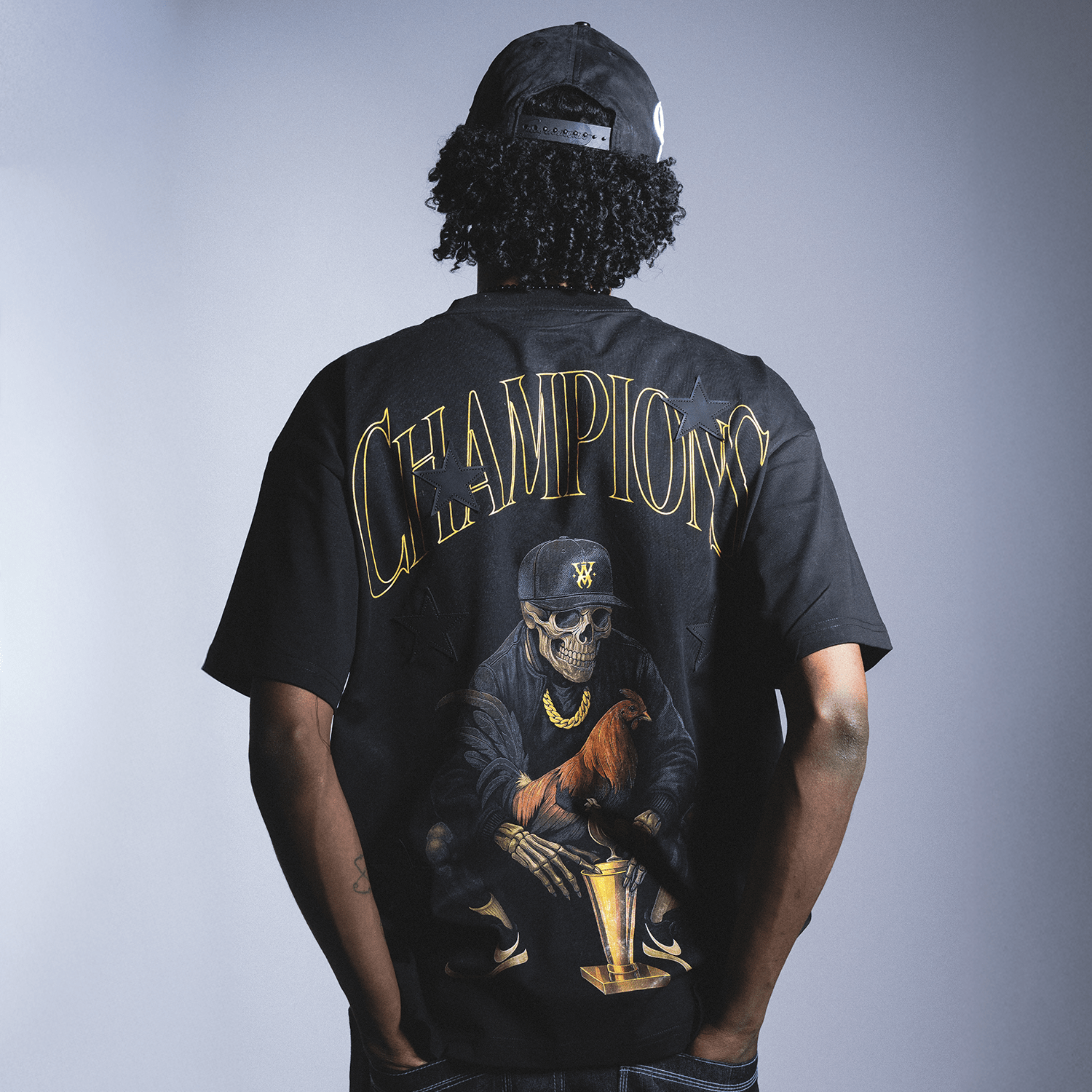 T-shirt Champions Skull Rooster - Cincopunto7