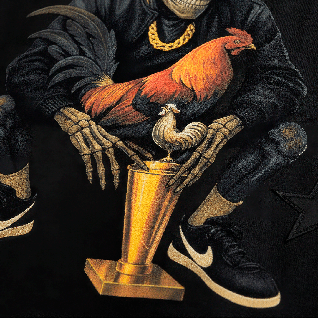 T-shirt Champions Skull Rooster - Cincopunto7