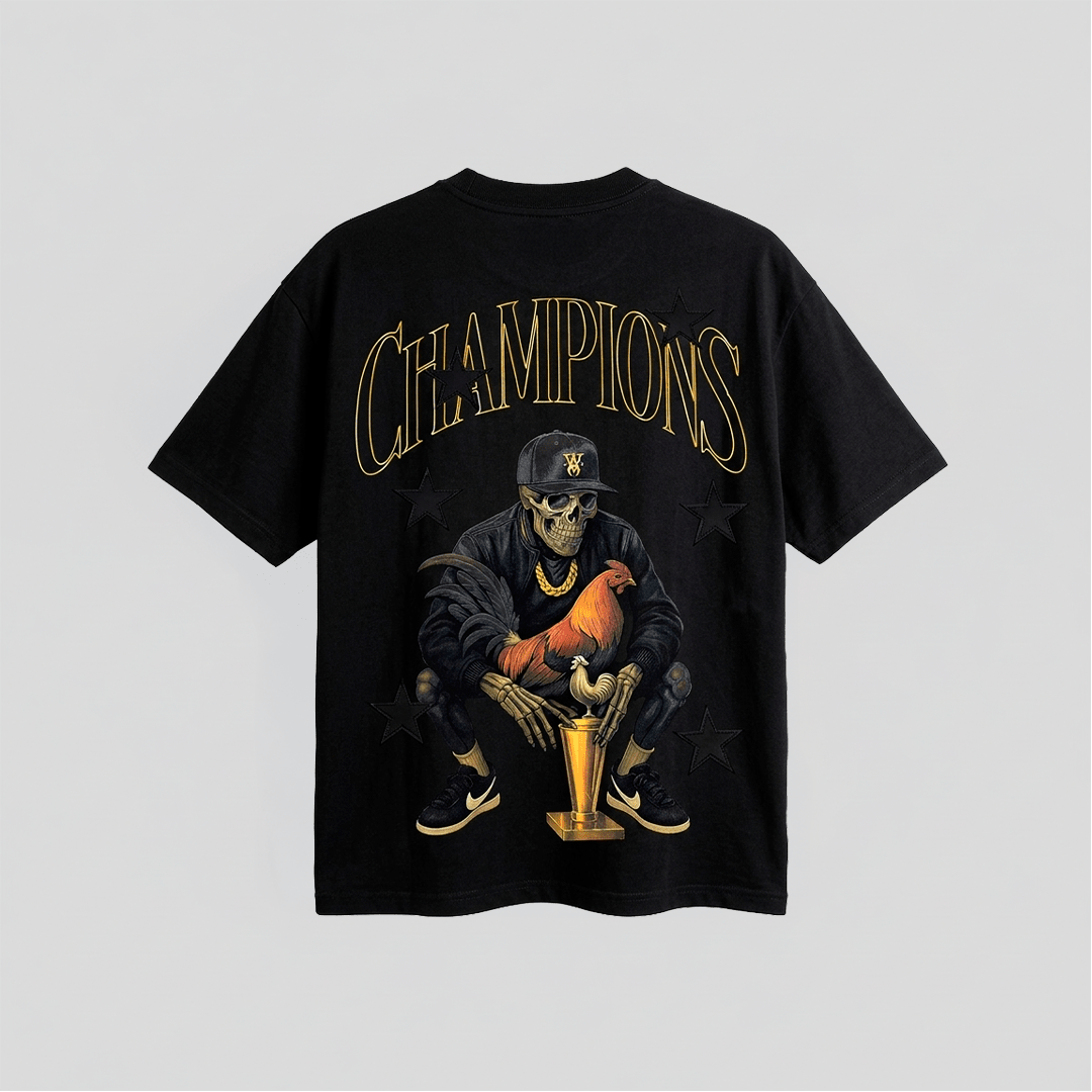 T-shirt Champions Skull Rooster - Cincopunto7